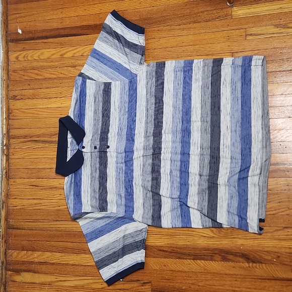 Gioberti Mens Regular Fit Striped Short Sleeve Polo Shirt XXl - Picture 2 of 4